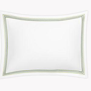 Amara Triple Pearl Standard Sham | Palm Green