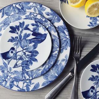 Arbor Blue Rimmed Dinner Plate