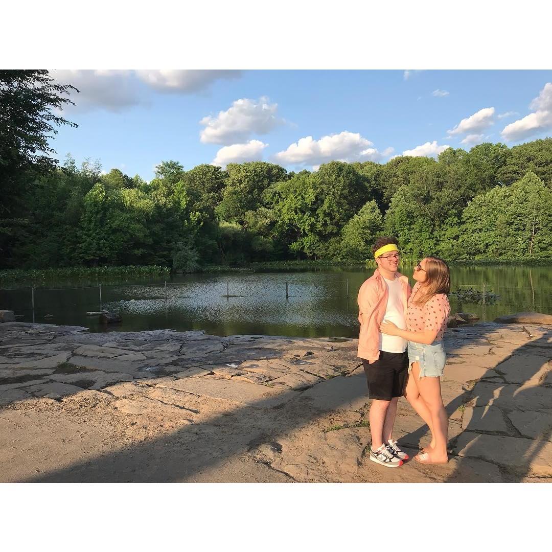 Same spot as Matt's proposal (Dog Beach, Prospect Park) 4 years earlier!