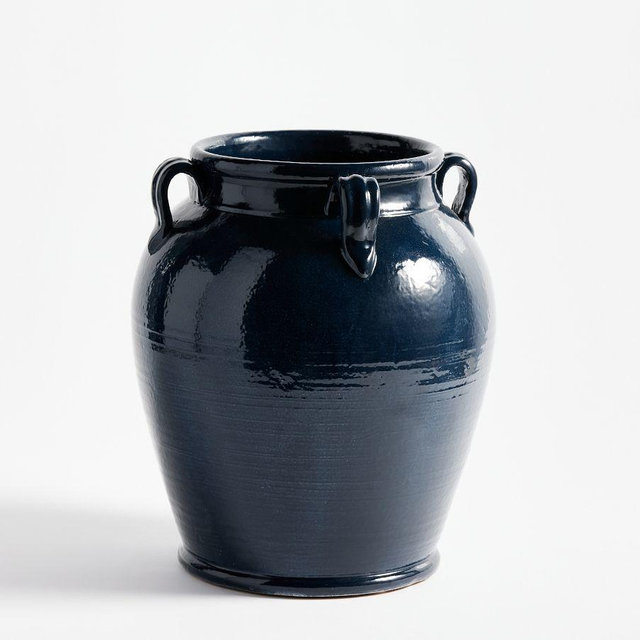 Emery Ceramic Vase, Large, Blue