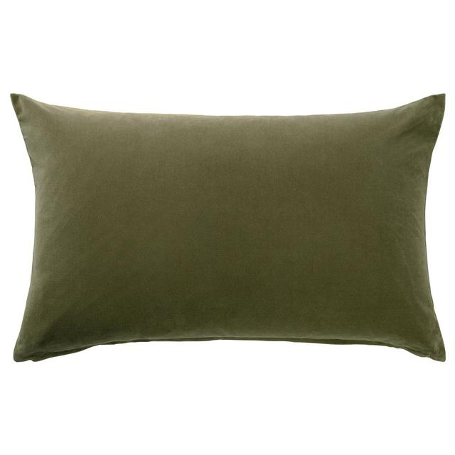 SANELA Cushion cover, olive-green16x26 "