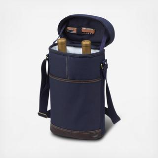 Insulated 2-Bottle Wine Carrier with Corkscrew