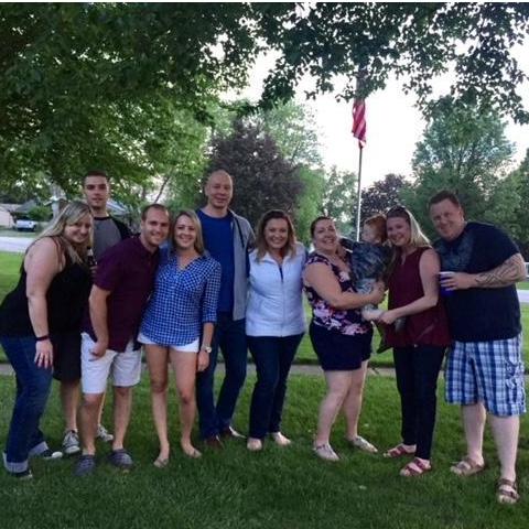 One of many BBQ's with friends at the Orland Park house.