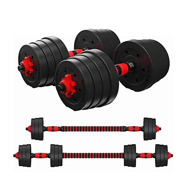Tespon Adjustable Dumbbells Barbell 2 in 1 with Connector, Adjustable Dumbbell Barbell Sets 66lbs, Lifting Dumbells for Body Workout Home Gym(2020 Upgrade,One Pair)