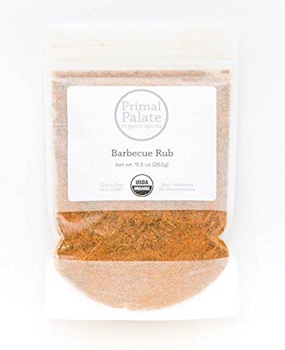 Primal Palate Organic Spices Barbecue Rub - Certified Organic, 9.3 oz resealable bag