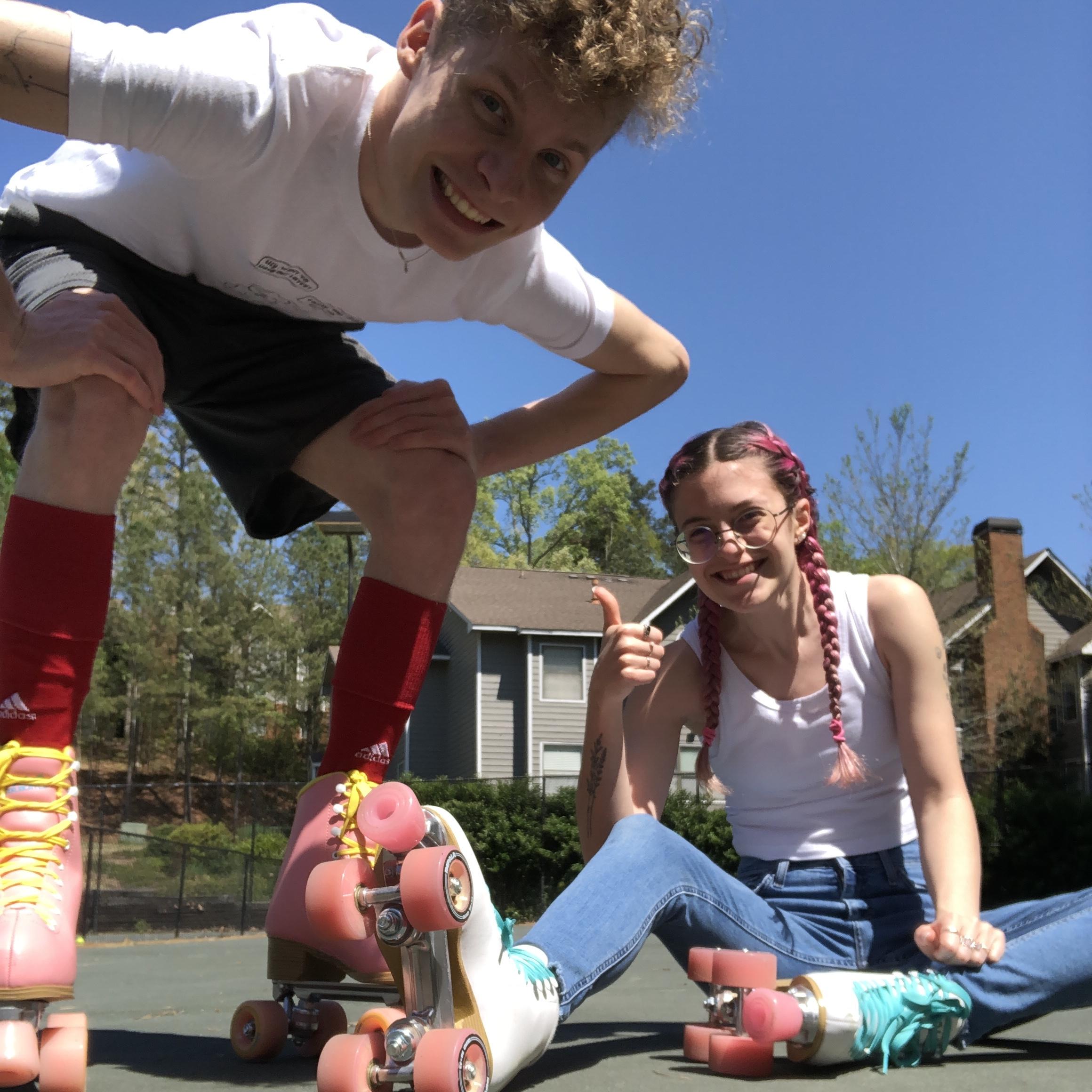 Learning how to roller skate
