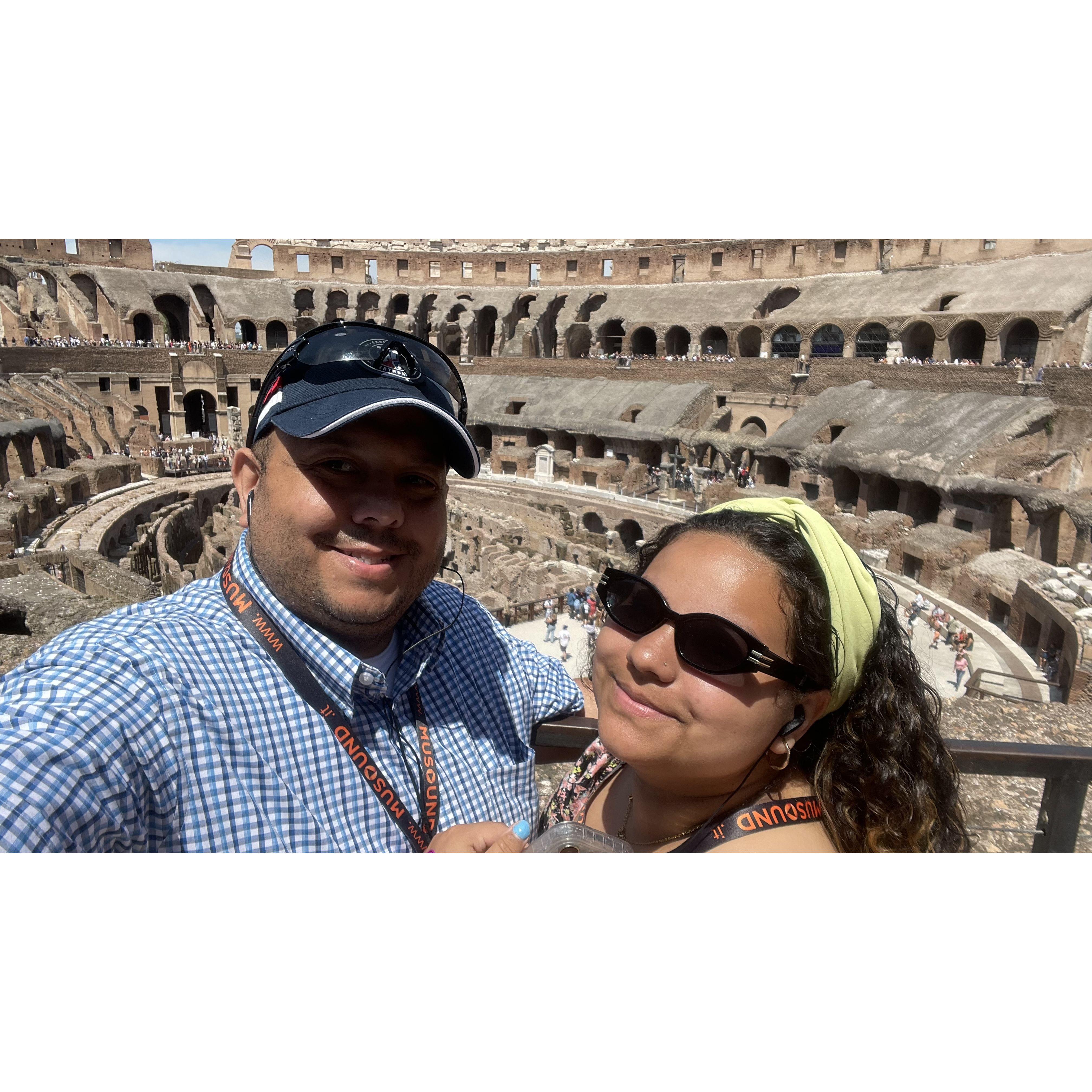Me and Dad at the Colosseum in Rome, Italy