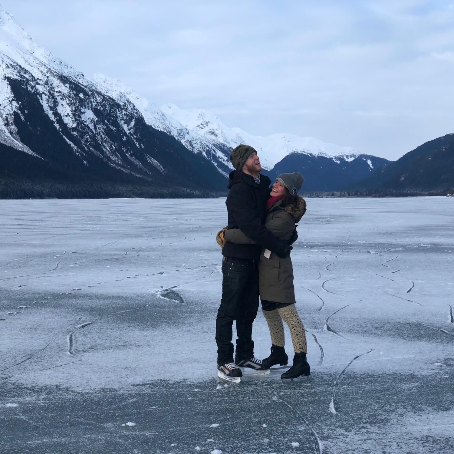 Ice Skating on Chilkoot Lake