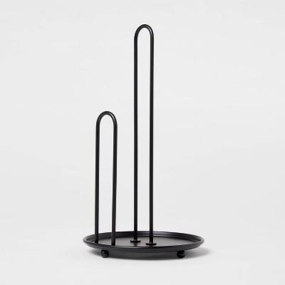 Iron Wire Paper Towel Holder Black