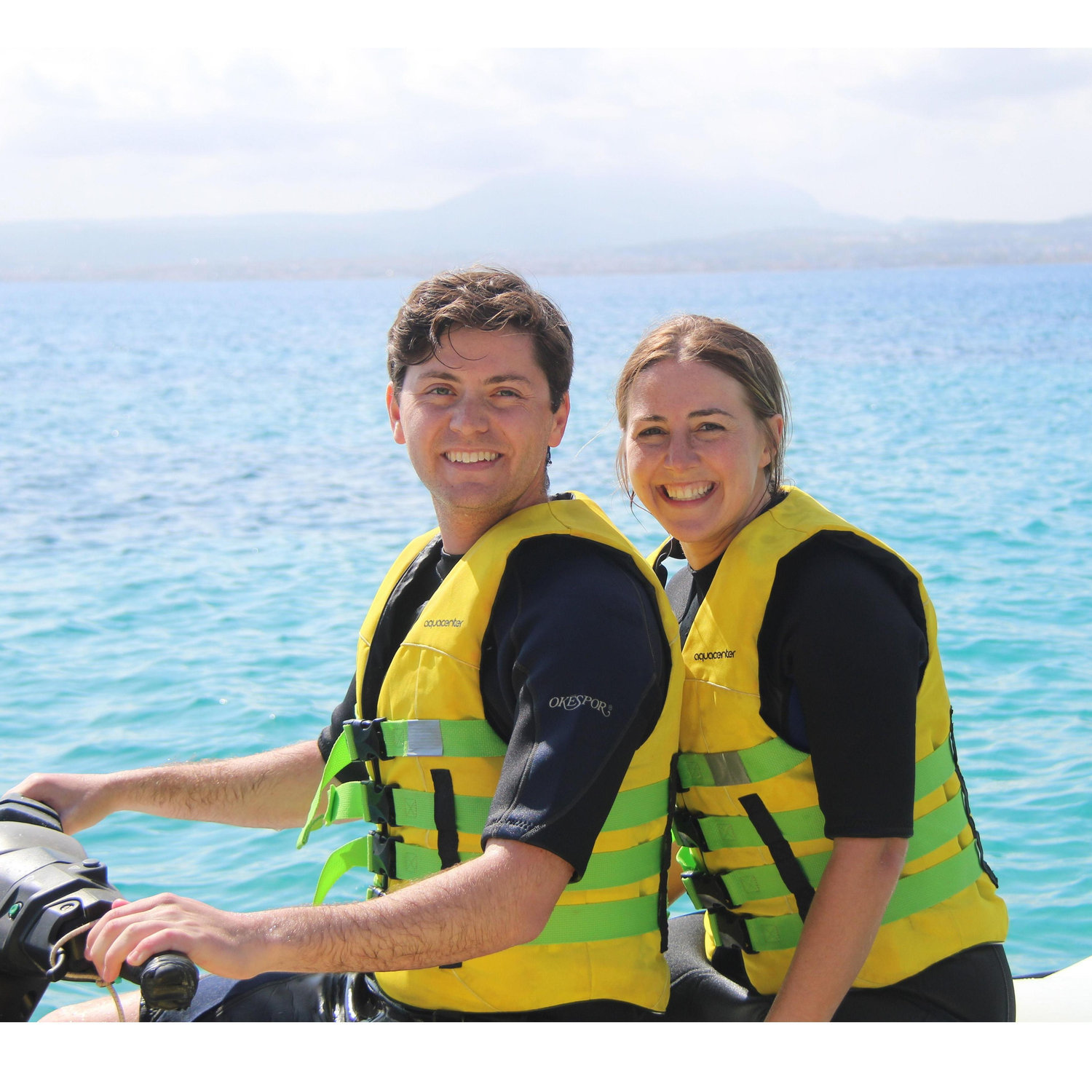 Jet skiing in the Mediterranean Sea