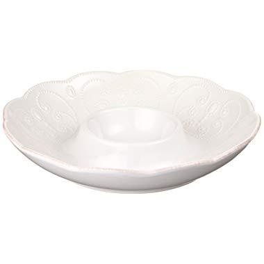 Lenox French Perle Chip and Dip Tray, White - 847560