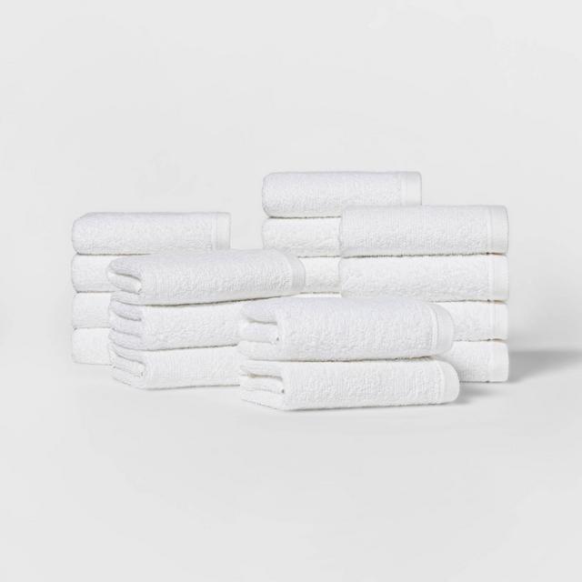 18pk Washcloth Set White - Room Essentials™