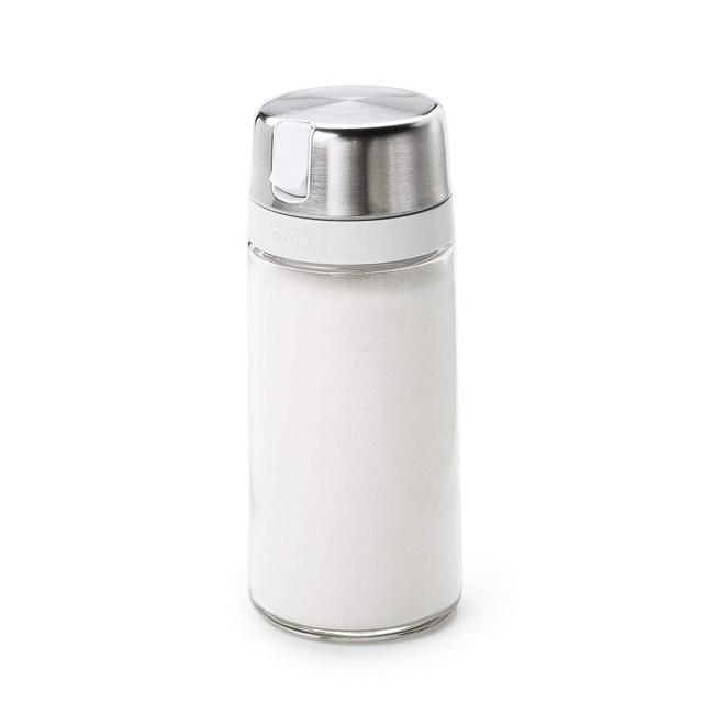 Libbey SS-100 3.5 oz Brushed Metal Stainless Steel Salt Shaker - 6/Case