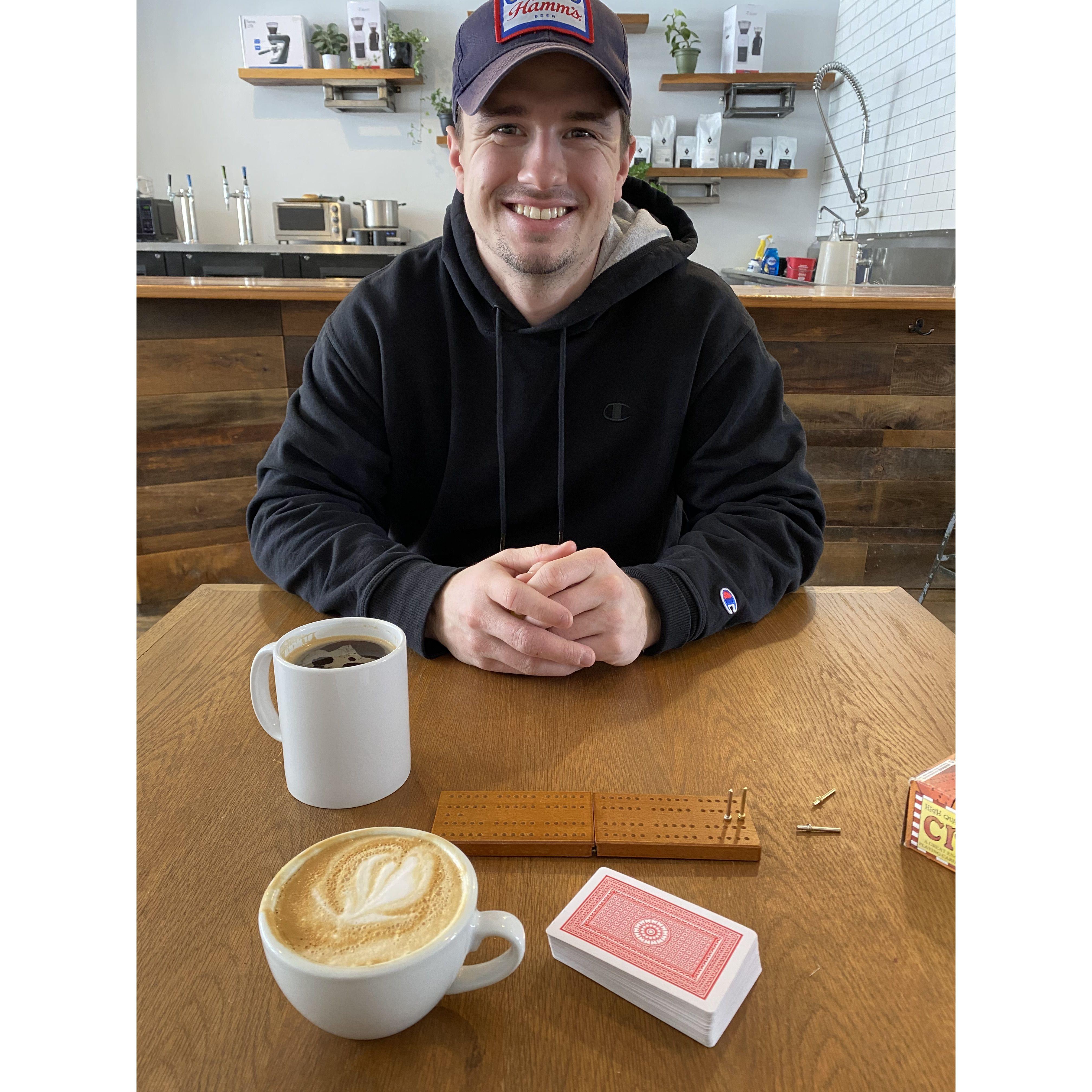 Coffee and cards... still one of our favorite things to do!