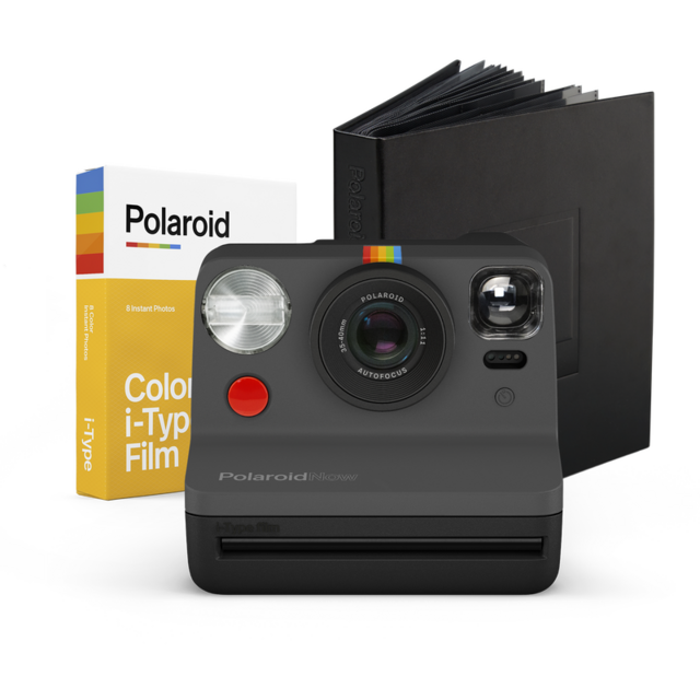Blue Grey Polaroid Now Album Gift Set w/ White Album
