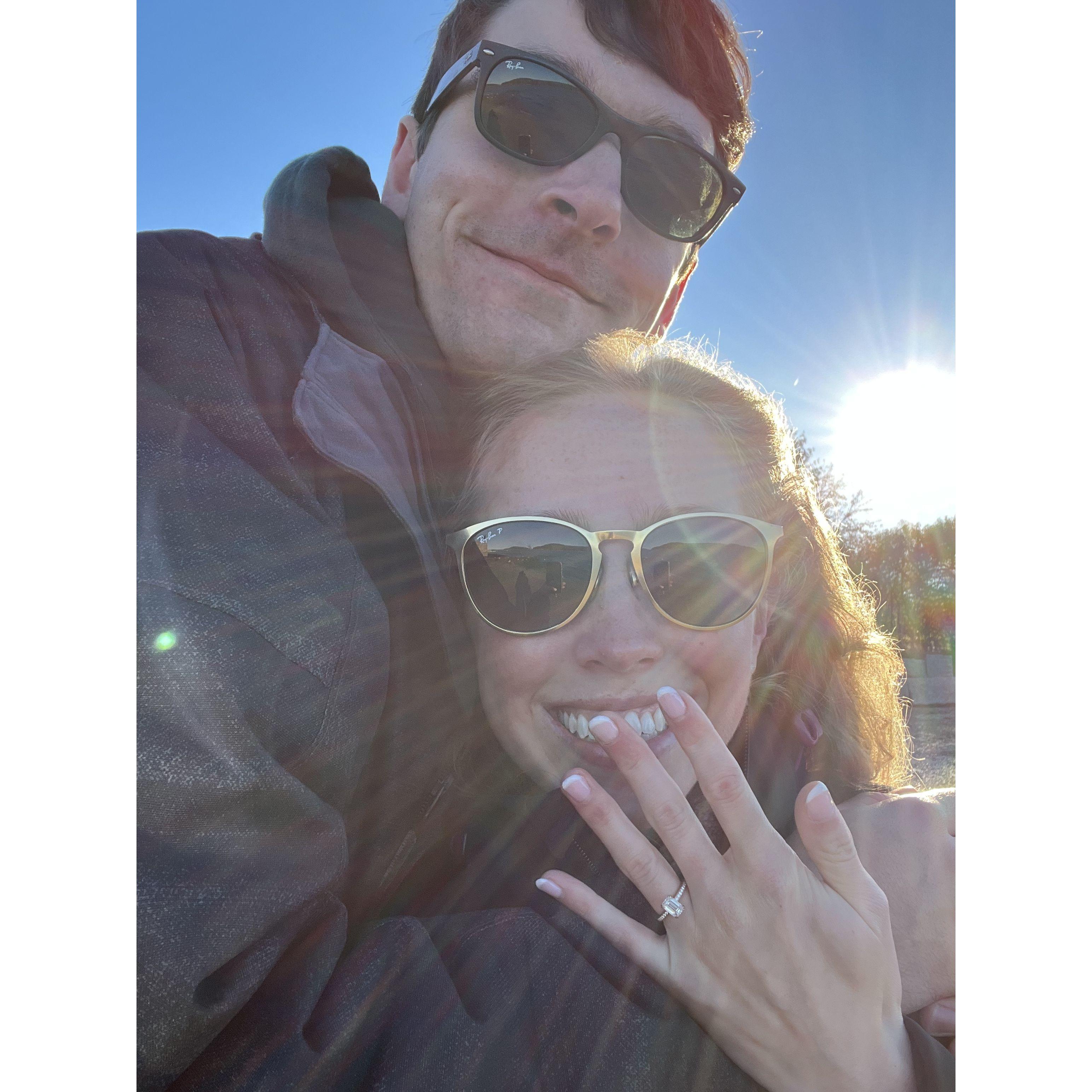 Our first photo ENGAGED!