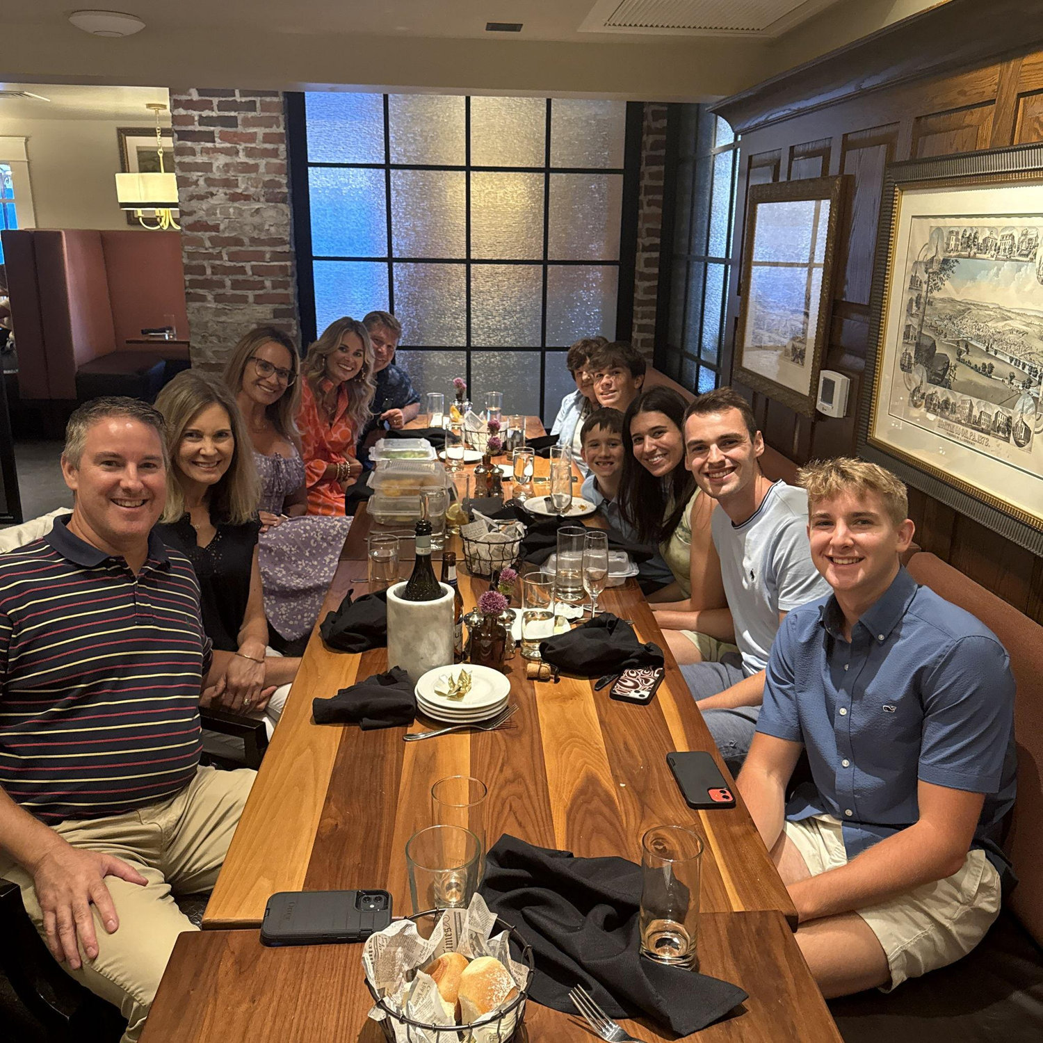 Engagement dinner with family at The Tavern in downtown State College