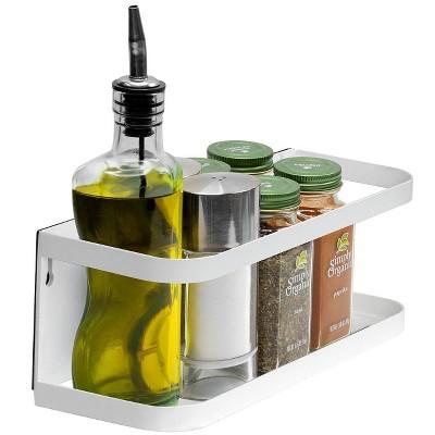 Sorbus Single Tier Magnetic Fridge Spice Storage White