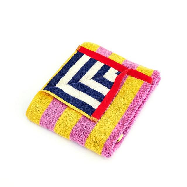 Grapefruit Stripe Hand Towel