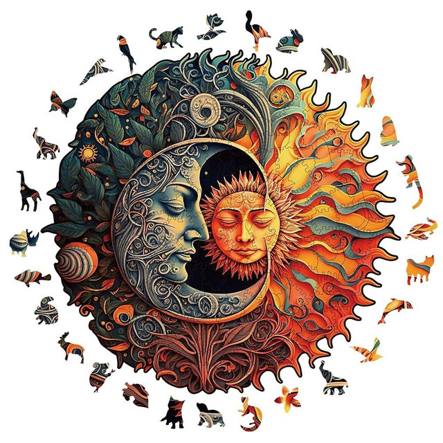 Wooden Puzzles for Adults, 200 Pieces Wood Puzzles, Irregular Animal Shaped Unique Wooden Jigsaw Puzzles, Creative Ghristmas Gift for Teenagers and Adults