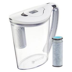 Brita Large 10 Cup BPA Free Stream Filter as You Pour Water Pitcher with 1 Filter - White