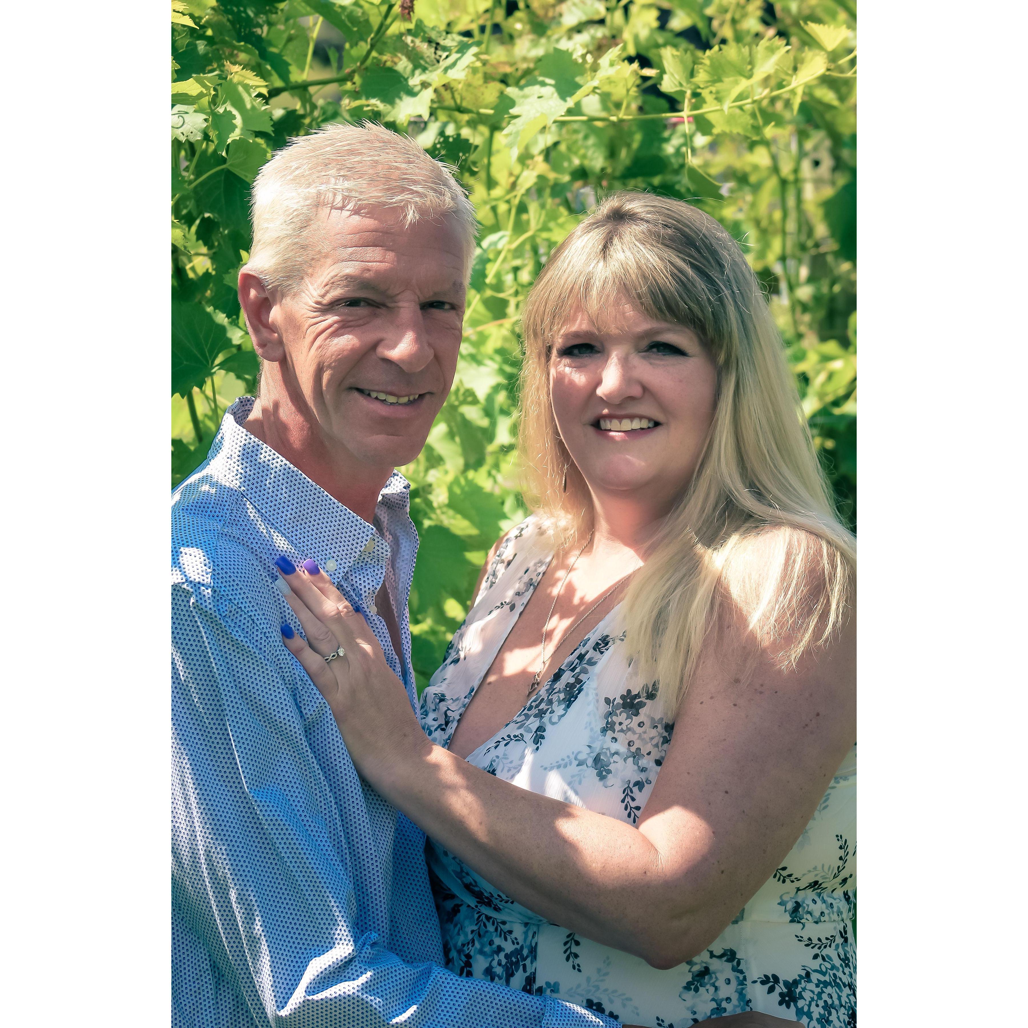 Engagement Photos, taken July 9, 2020 taken at Linganore Winery. 
Photography credit: Beyond Everlasting Photography  - Erin Renee Fiore