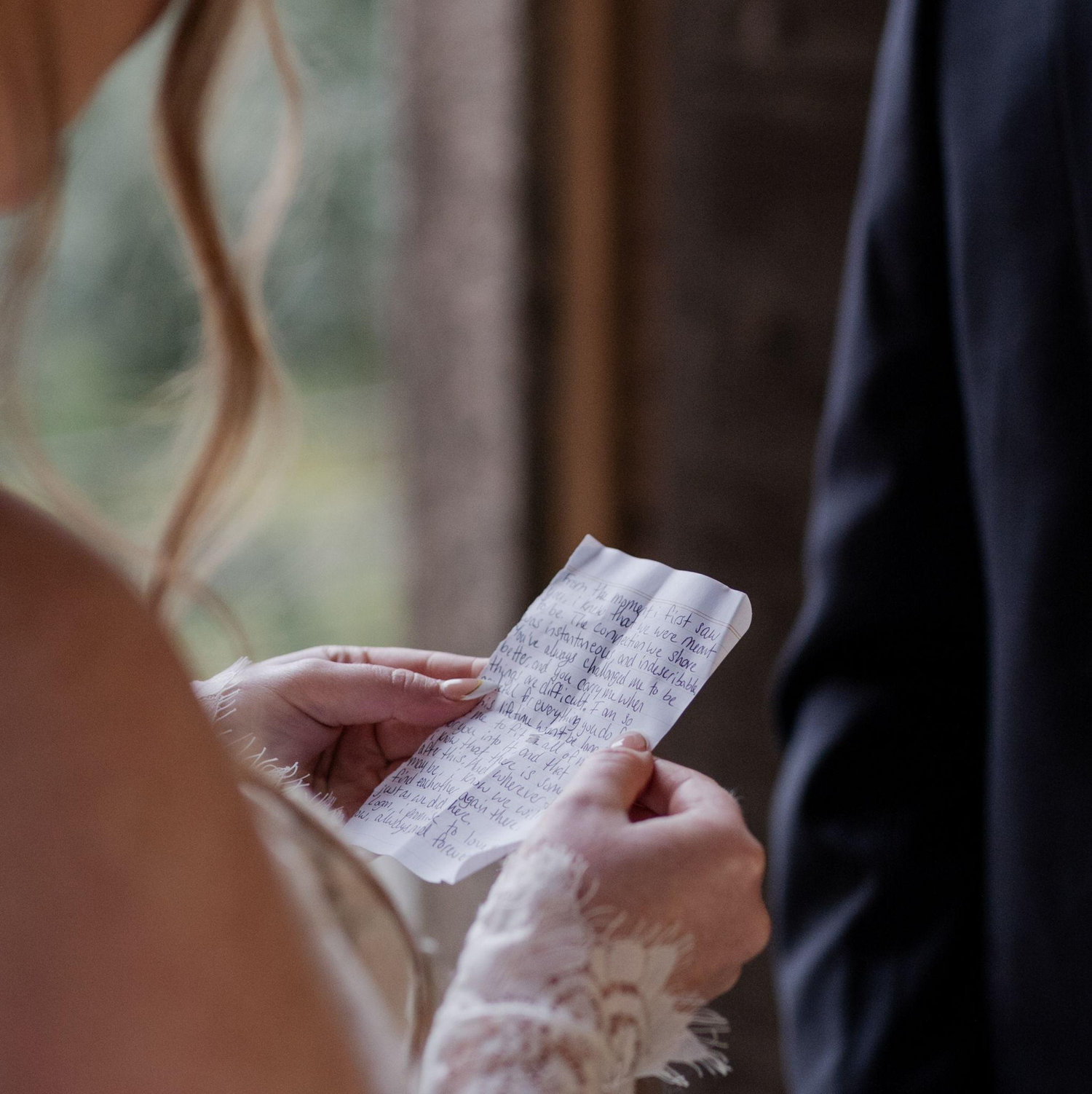 Justice reading her vows.