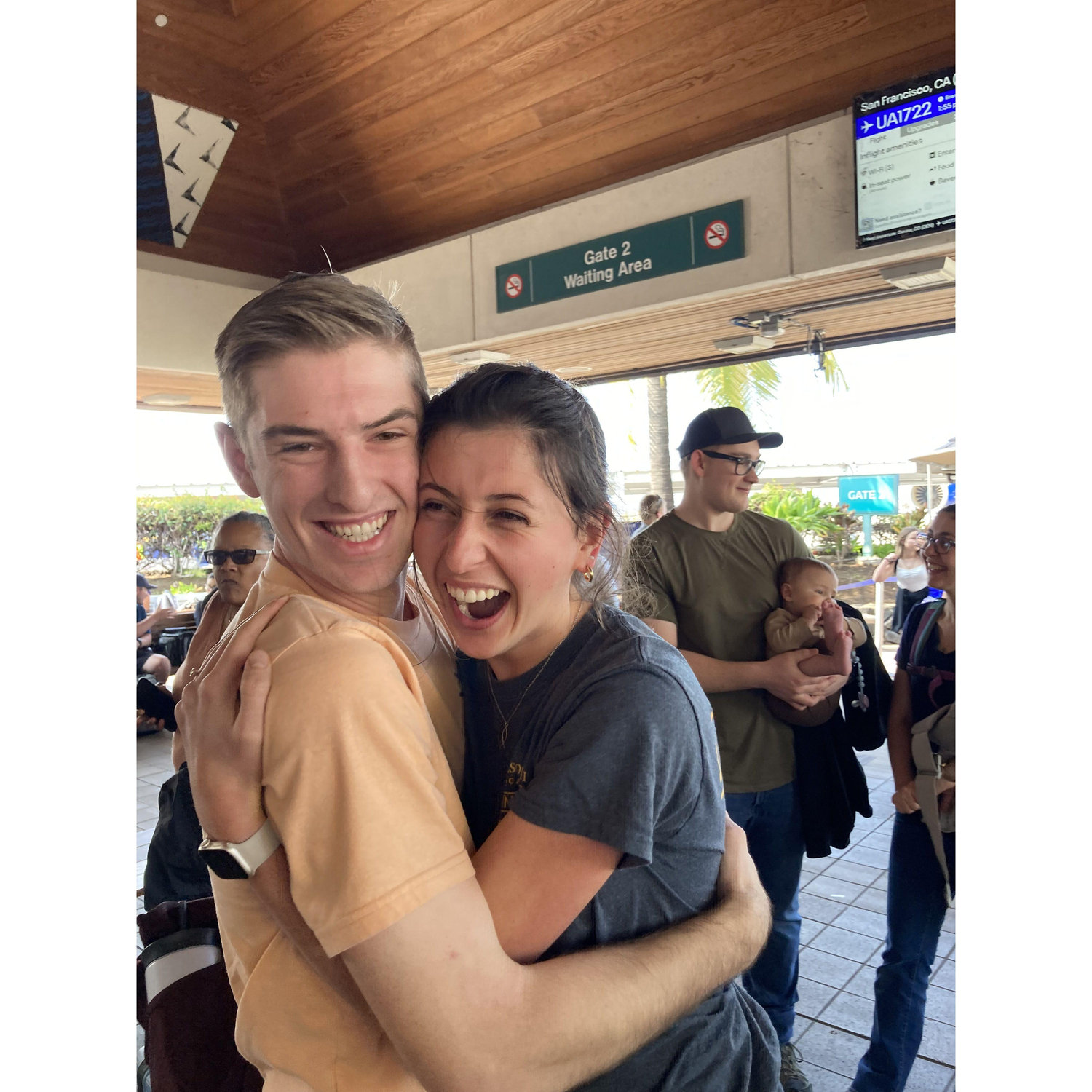 He surprised her in Hawaii while she was there with her family. -January 3rd