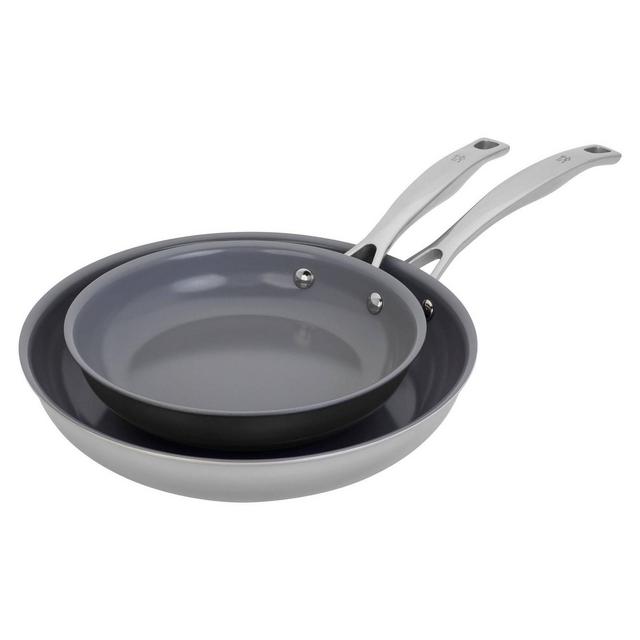 Henckels H3 2pc Coated Stainless Steel Fry Pan Set