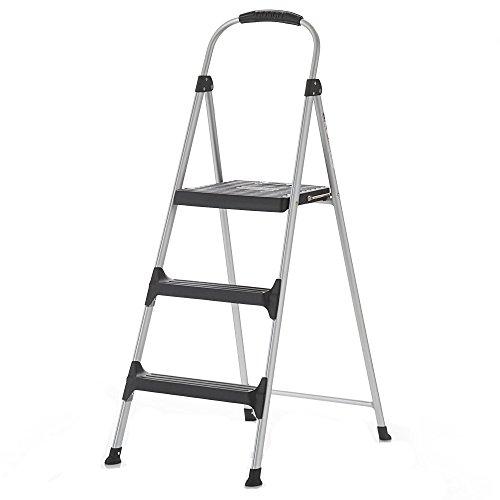 Cosco Signature Step Stool Three-Step Aluminum with Plastic Steps