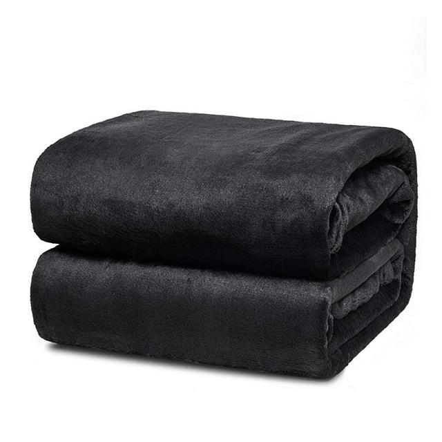 Bedsure Fleece Blanket King Size Black Lightweight Super Soft Cozy Luxury Bed Blanket Microfiber