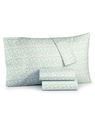 Martha Stewart Collection - Printed Microfiber 4-Pc. Queen Sheet Set, Created for Macy's