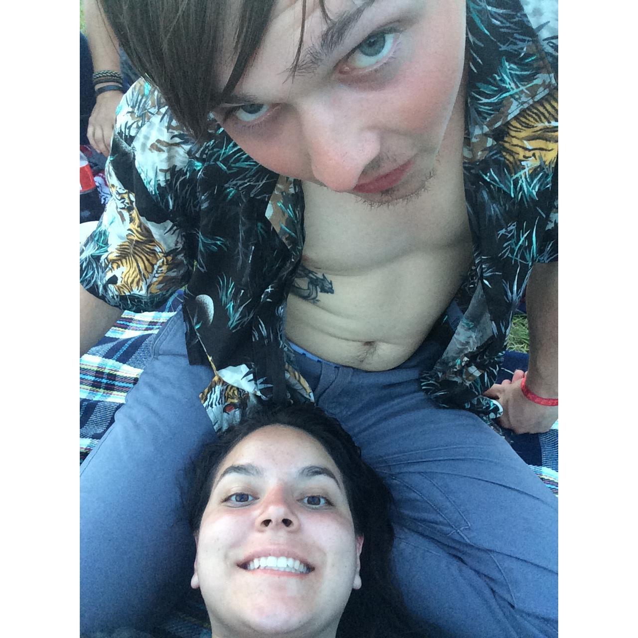 Our "go to" Folk Fest pose