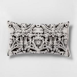 Black and White Global Animal Lumbar Throw Pillow - Opalhouse™