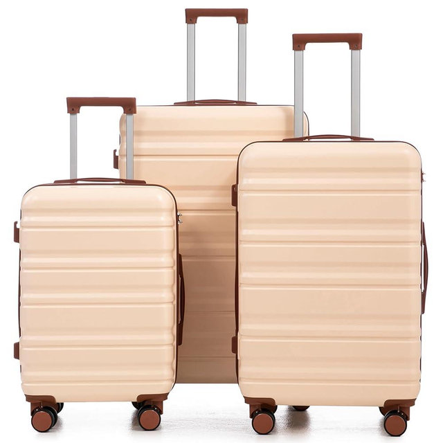 Merax 3-Piece ABS Hardshell Suitcase Set Lightweight, Tough & Scratch-Resistant