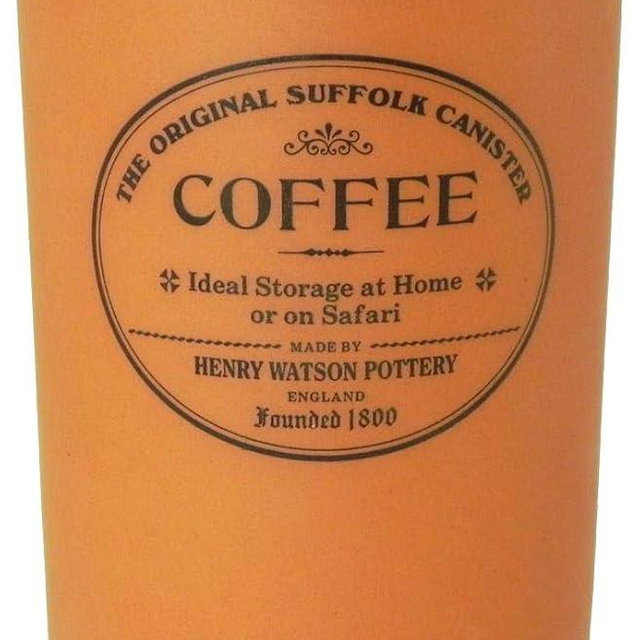 Henry Watson - Airtight Coffee Canister - Terracotta - Made in England - 6.5 inches x 4.4 inches - The Original Suffolk Collection
