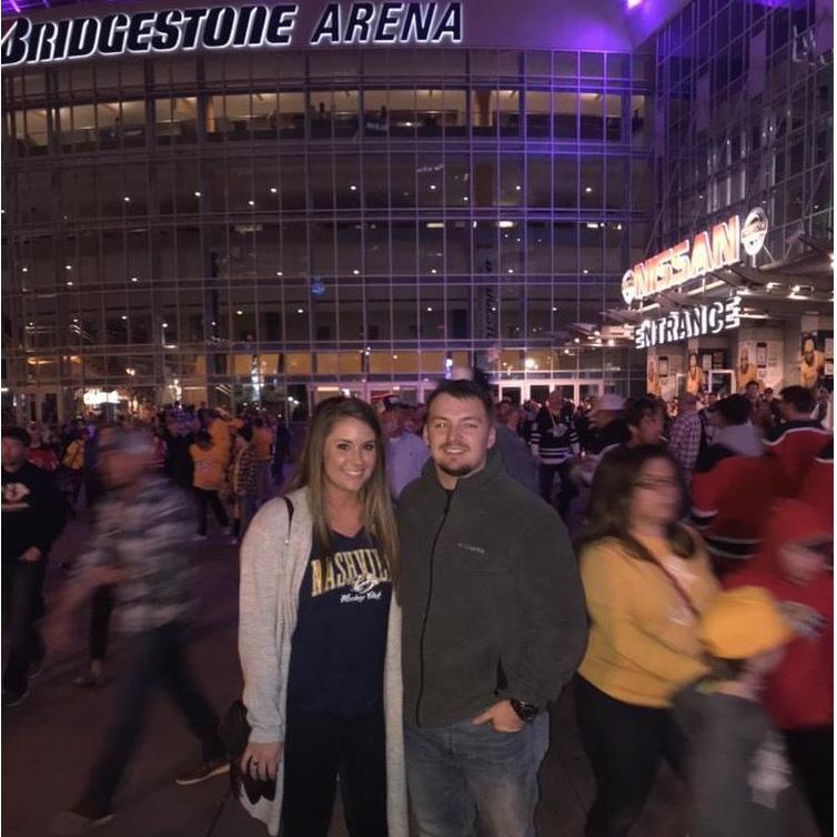 Nashville Preds game for Chris's 25th birthday