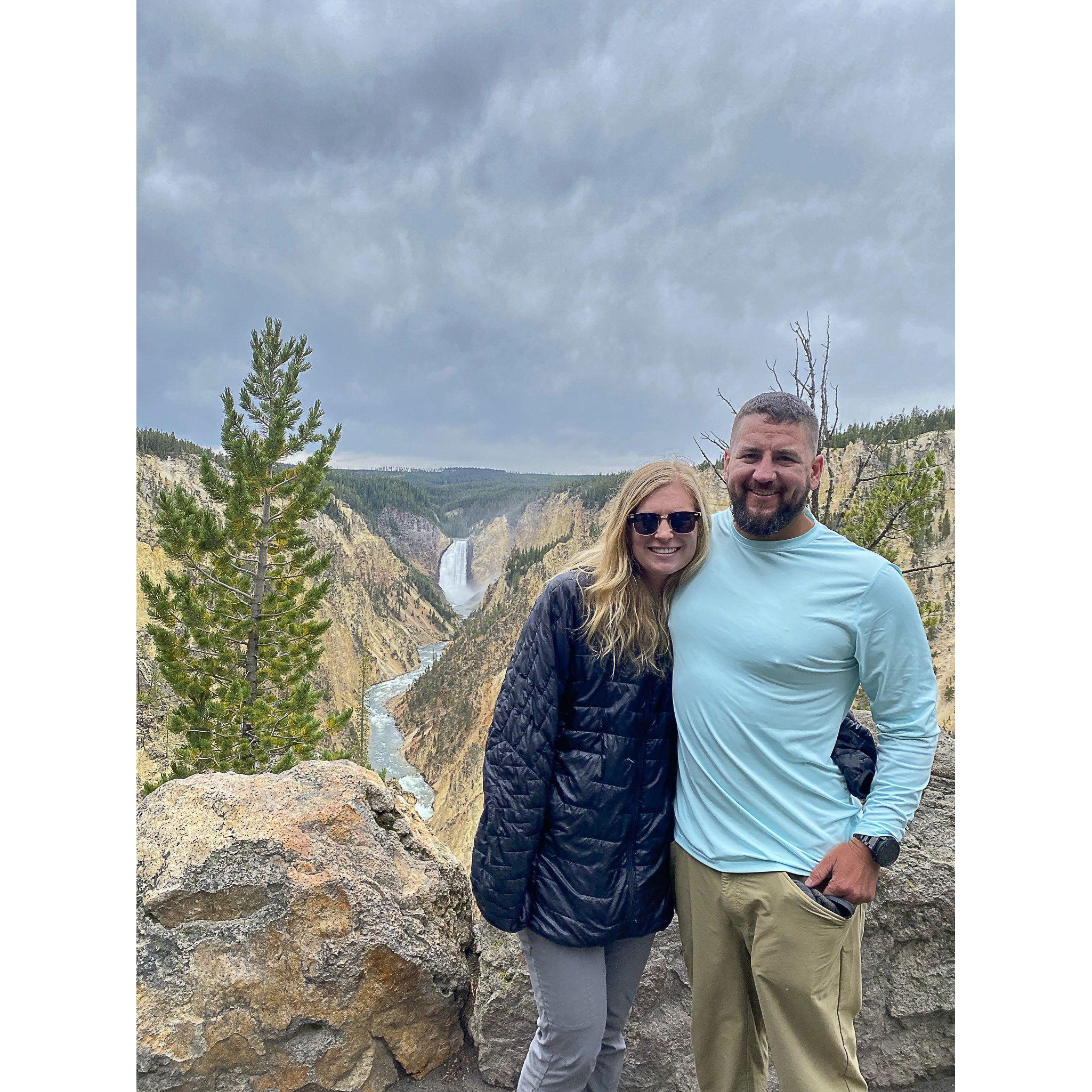 Our first picture together, I stole Dan's jacket because I am always cold, walked around with it all day only to realize mine was in my backpack the whole time.