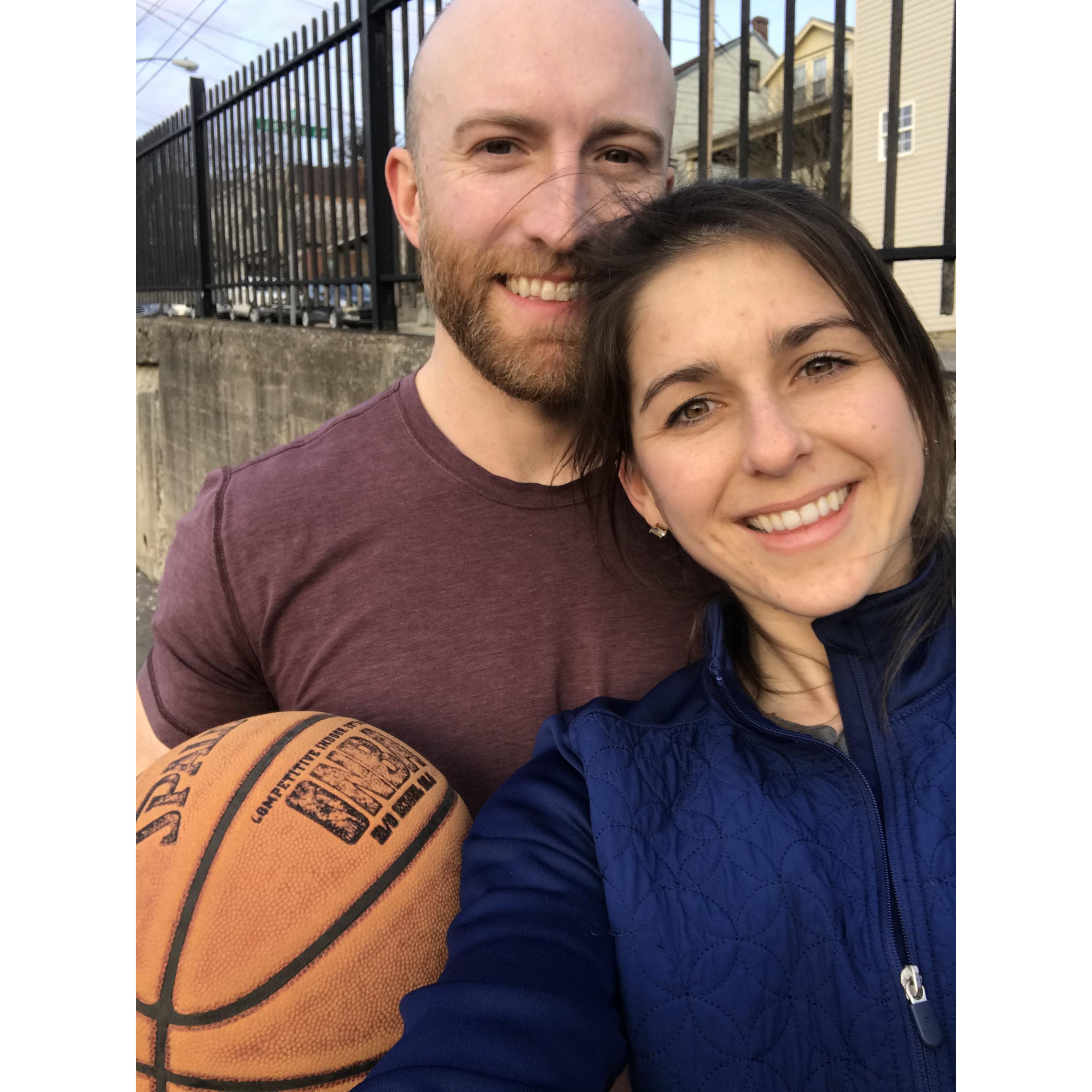 Basketball afternoons in Huntingdon, PA, March 2021.