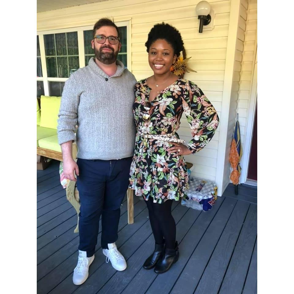 We took this picture at Randy's parents' house when they met Aleedra for the 1st time.