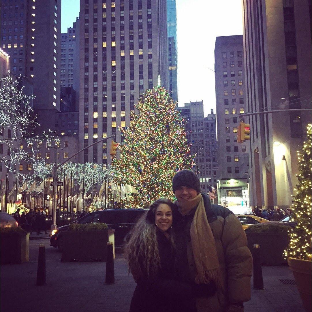 Ivey's first time in te Big Apple! We are pictured in front of the tree at Rockefeller Center.