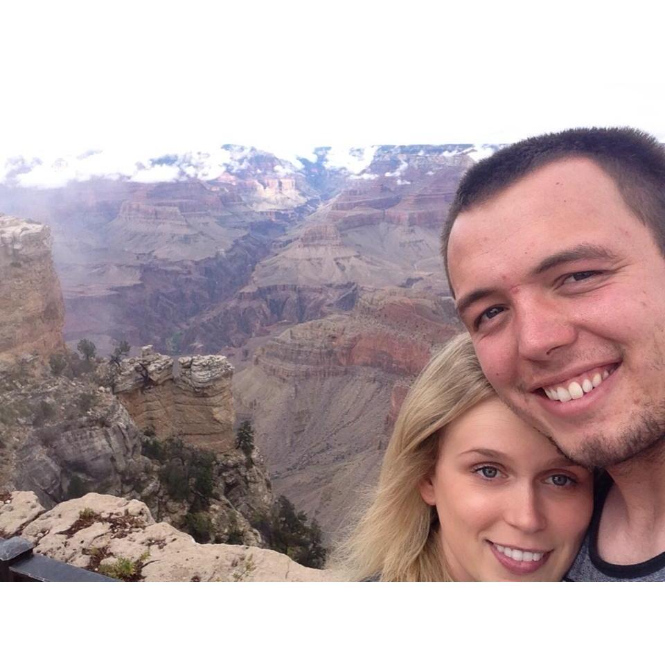 Grand Canyon adventure.  That's really high up, yikes!