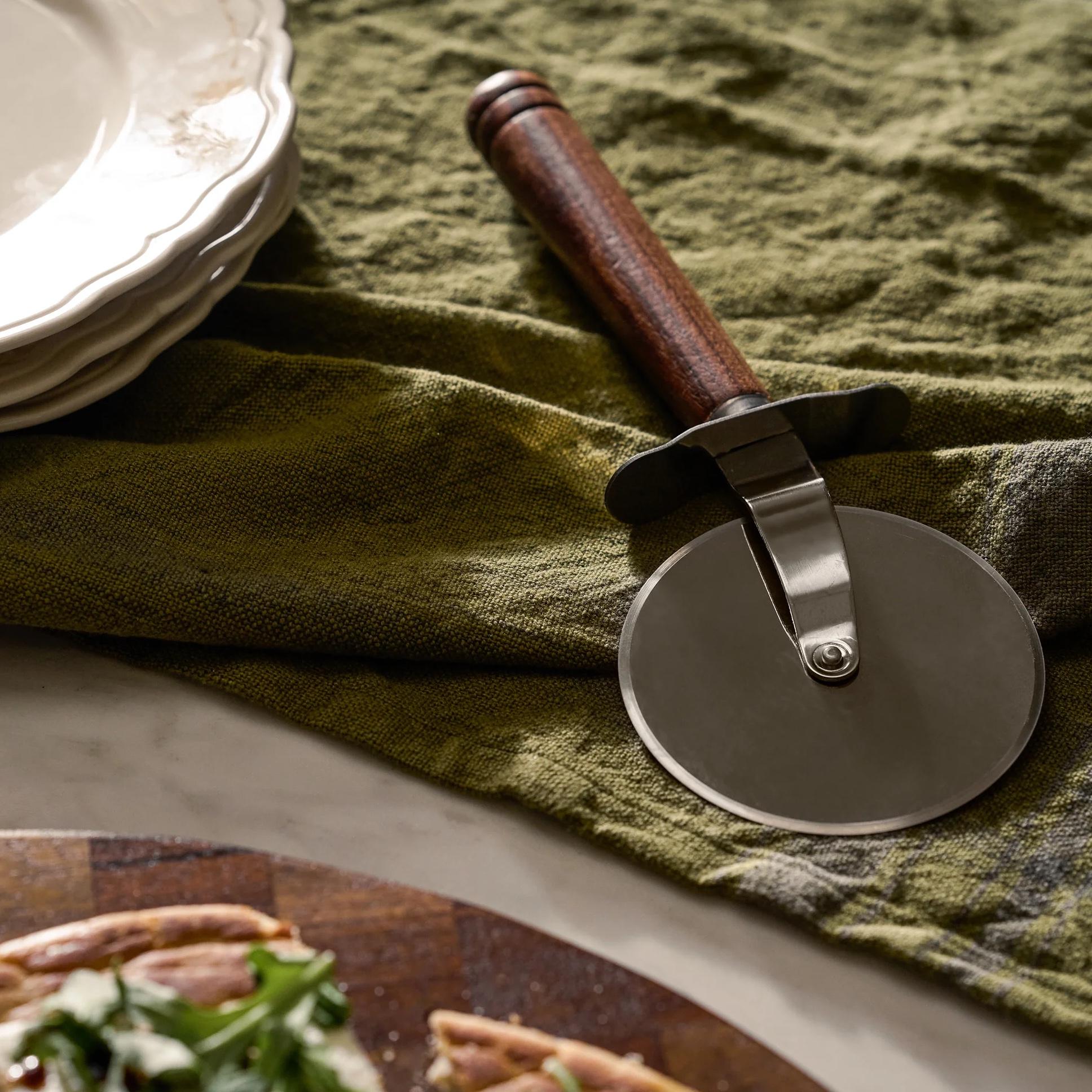 Magnolia Gristmill Collection Walnut Handle Pizza Cutter
