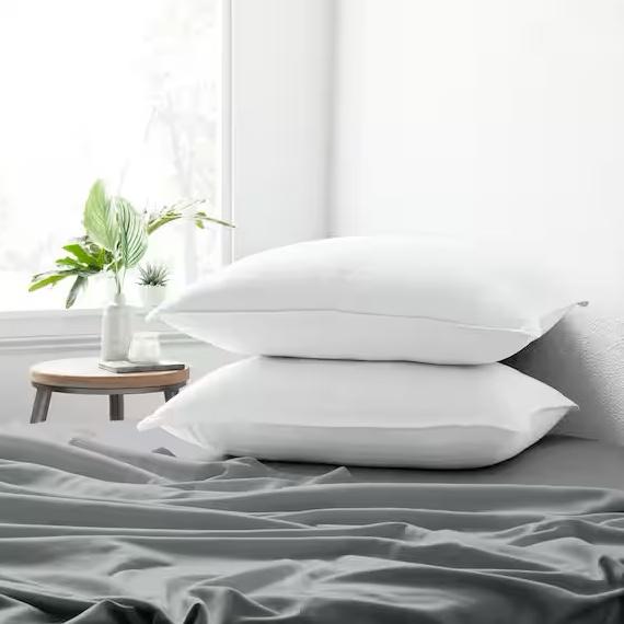 Plush Down Alternative Gel-Fiber Queen Pillows (2-Pack)