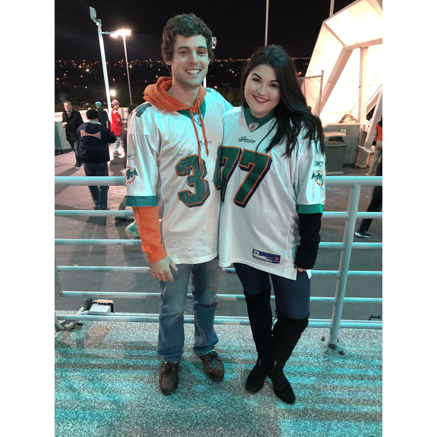 2017. We took a trip to Hard Rock Stadium to watch the Miami Dolphins play the New England Patriots. Tyler had the time of his life and you won't believe it but the Dolphins won! #PhinsUp