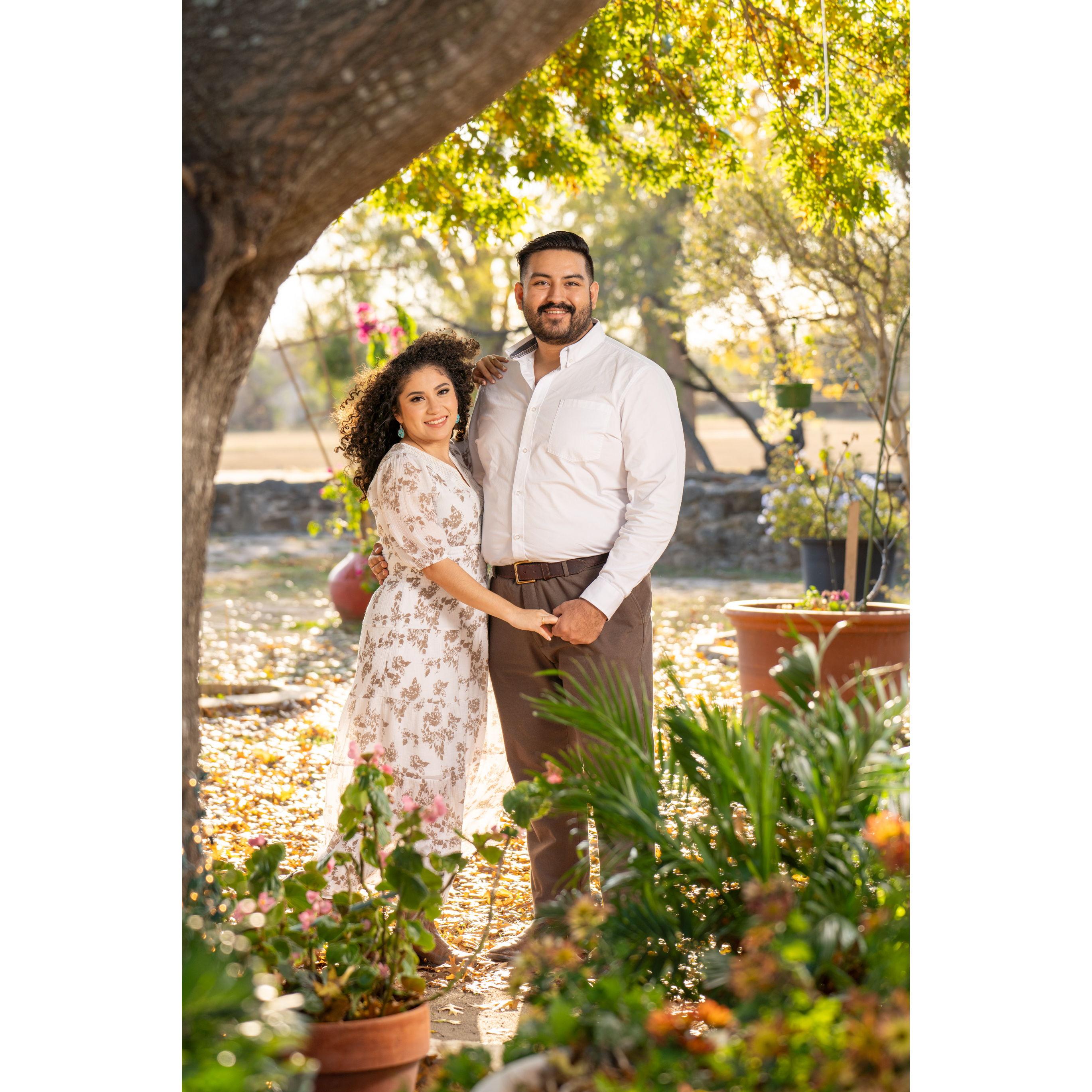 Engagement Photoshoot at Mission San Francisco de la Espada