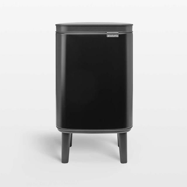 Brabantia Bo 4-Liter Black Metal Trash Can