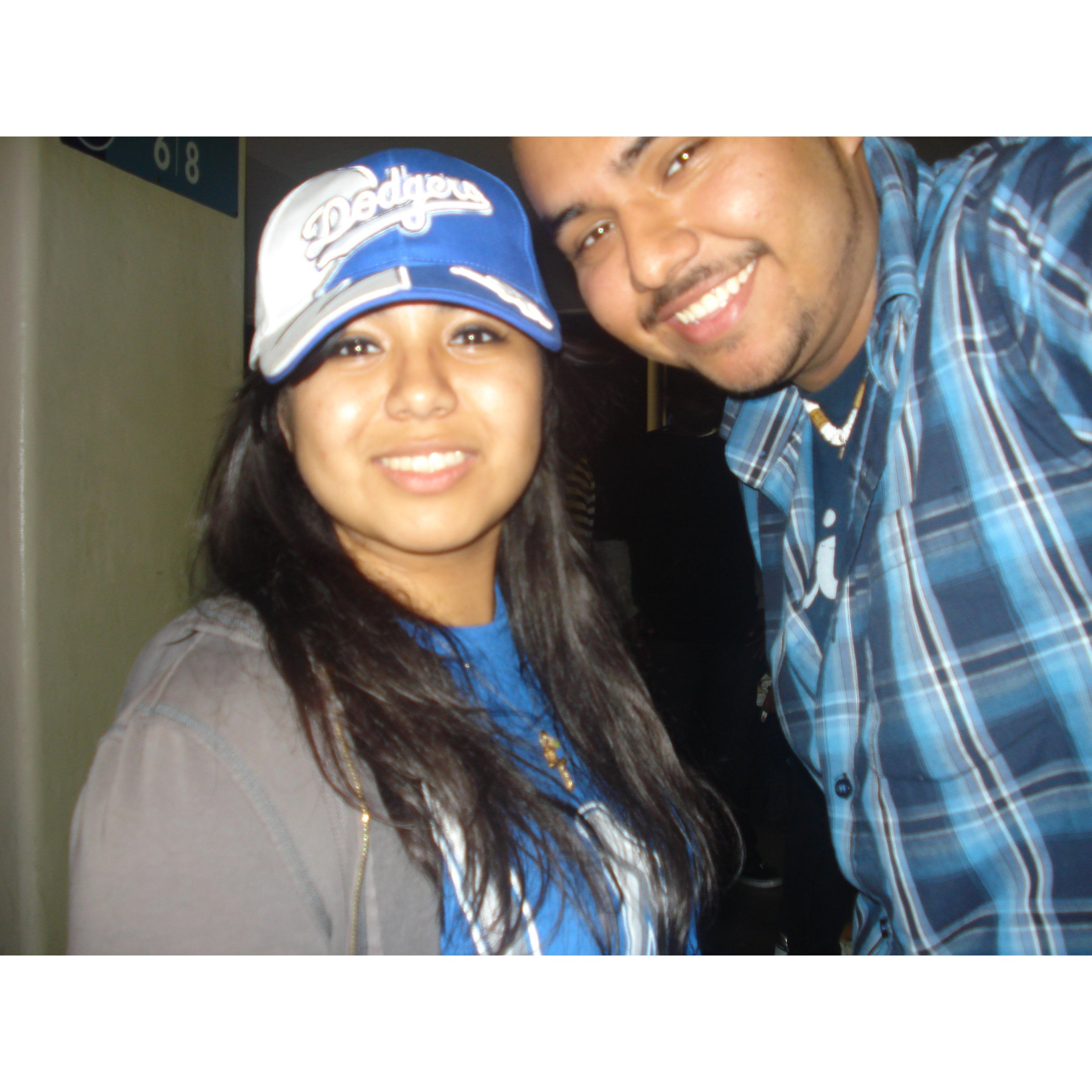 Our first Dodger game together