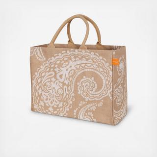 Paisley Jute Market Bag