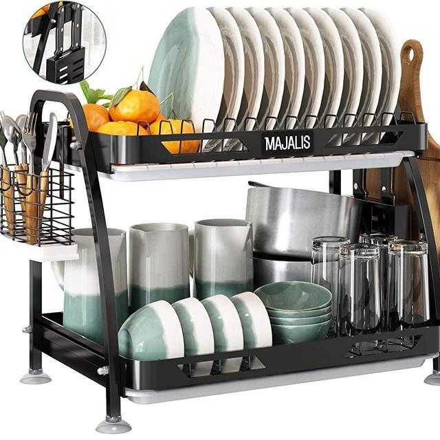 Adjustable Stainless Steel Dish Rack Majalis Finish: Satin Black